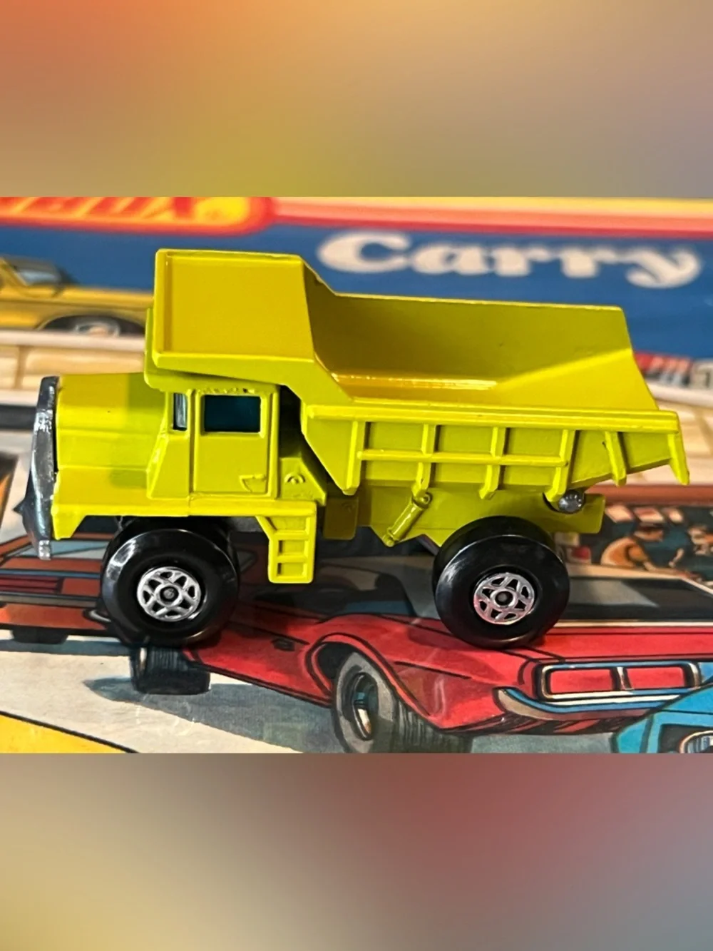 Vintage Matchbox Superfast No. 28 Mack Dump Truck Yellow Green Lesney England